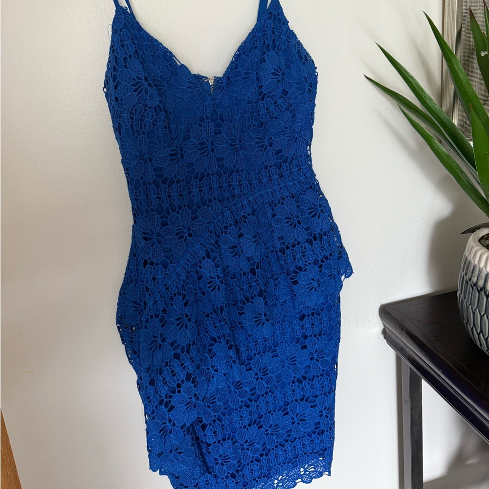 Lulu's Royal Blue Lace Dress